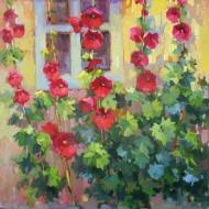 Flowering of columnar roses